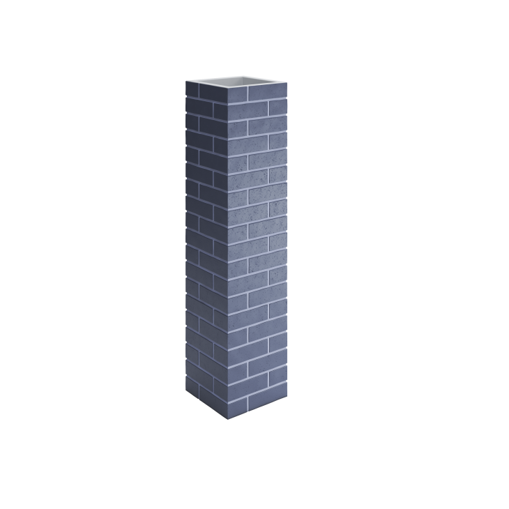 Стовпчик 32х32х142 см (Антрацит + шов попелястий) - купити в Україні