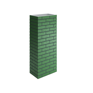 Стовпчик 36х58х146 см (Зелений + шов чорний)